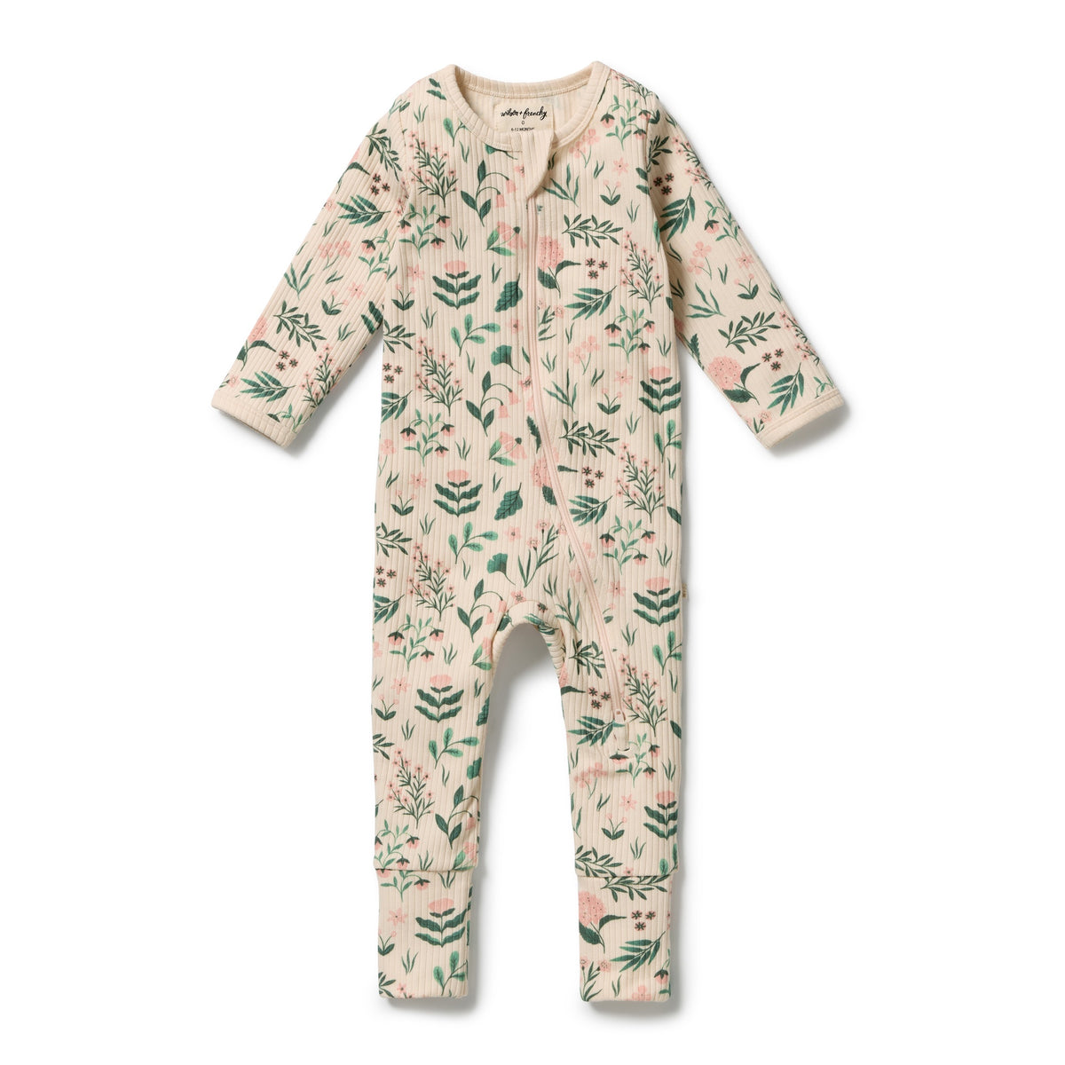 Sweet Bloom Organic Zipsuit with Feet