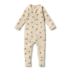 Tiny Palm Organic Zipsuit with Feet