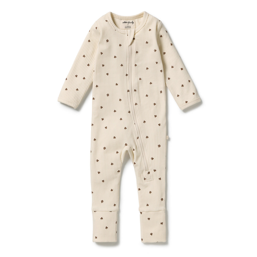 My Lucky Charm Organic Zipsuit with Feet