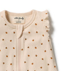 Little Lady Bugs Organic Ruffle Zipsuit