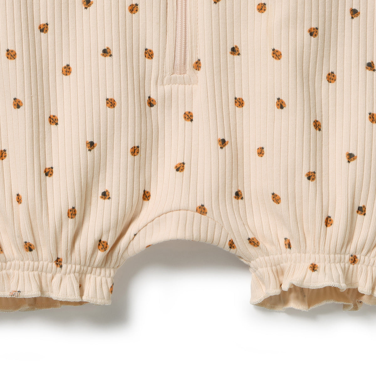 Little Lady Bugs Organic Ruffle Zipsuit