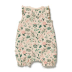 Sweet Bloom Organic Ruffle Zipsuit