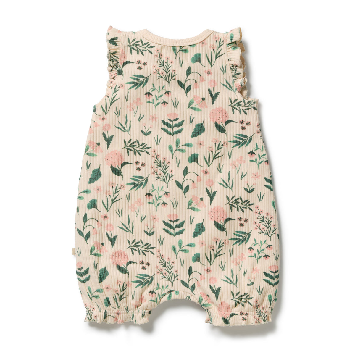 Sweet Bloom Organic Ruffle Zipsuit
