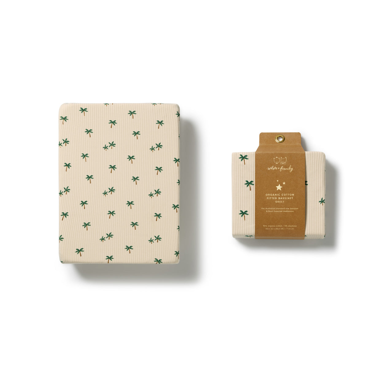 Tiny Palm Organic Bassinet Sheet