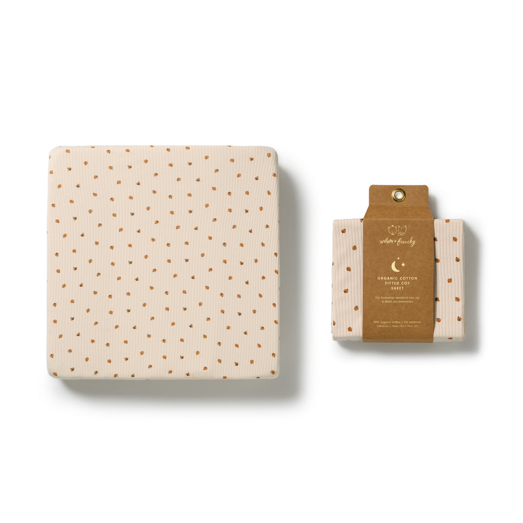 Little Lady Bugs Organic Cot Sheet