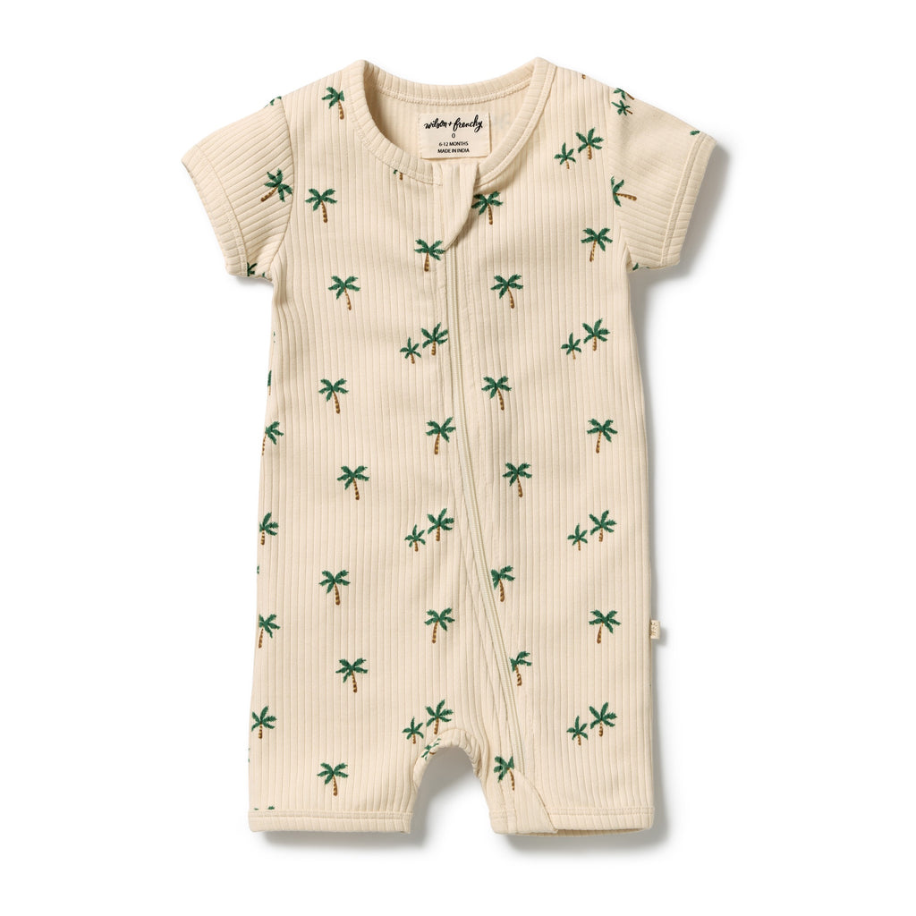 Tiny Palm Organic Boyleg Zipsuit