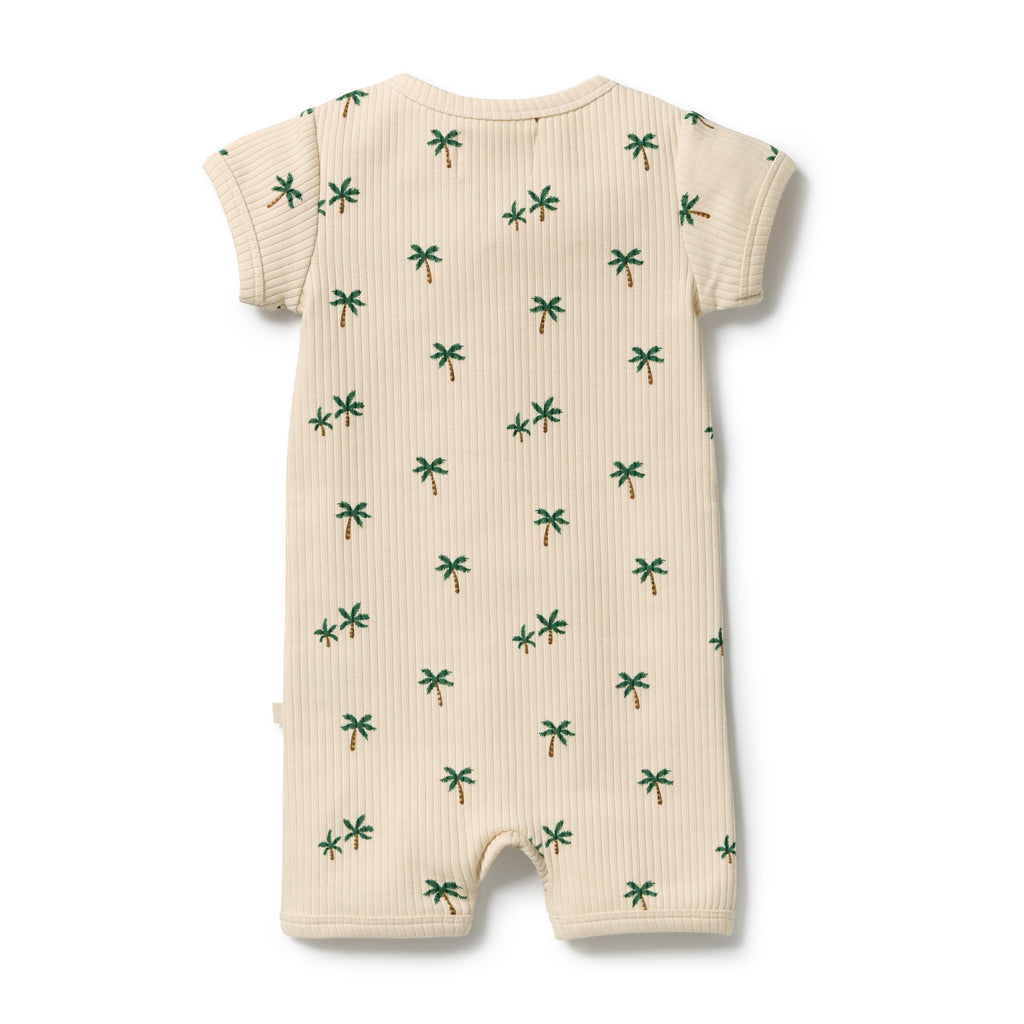 Tiny Palm Organic Boyleg Zipsuit
