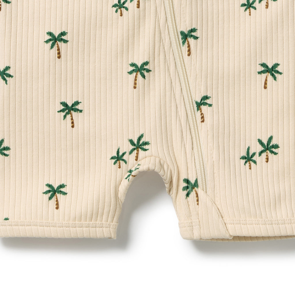 Tiny Palm Organic Boyleg Zipsuit