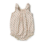 Little Blossom Organic Crinkle Tie Playsuit