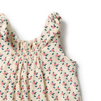 Little Blossom Organic Crinkle Tie Playsuit