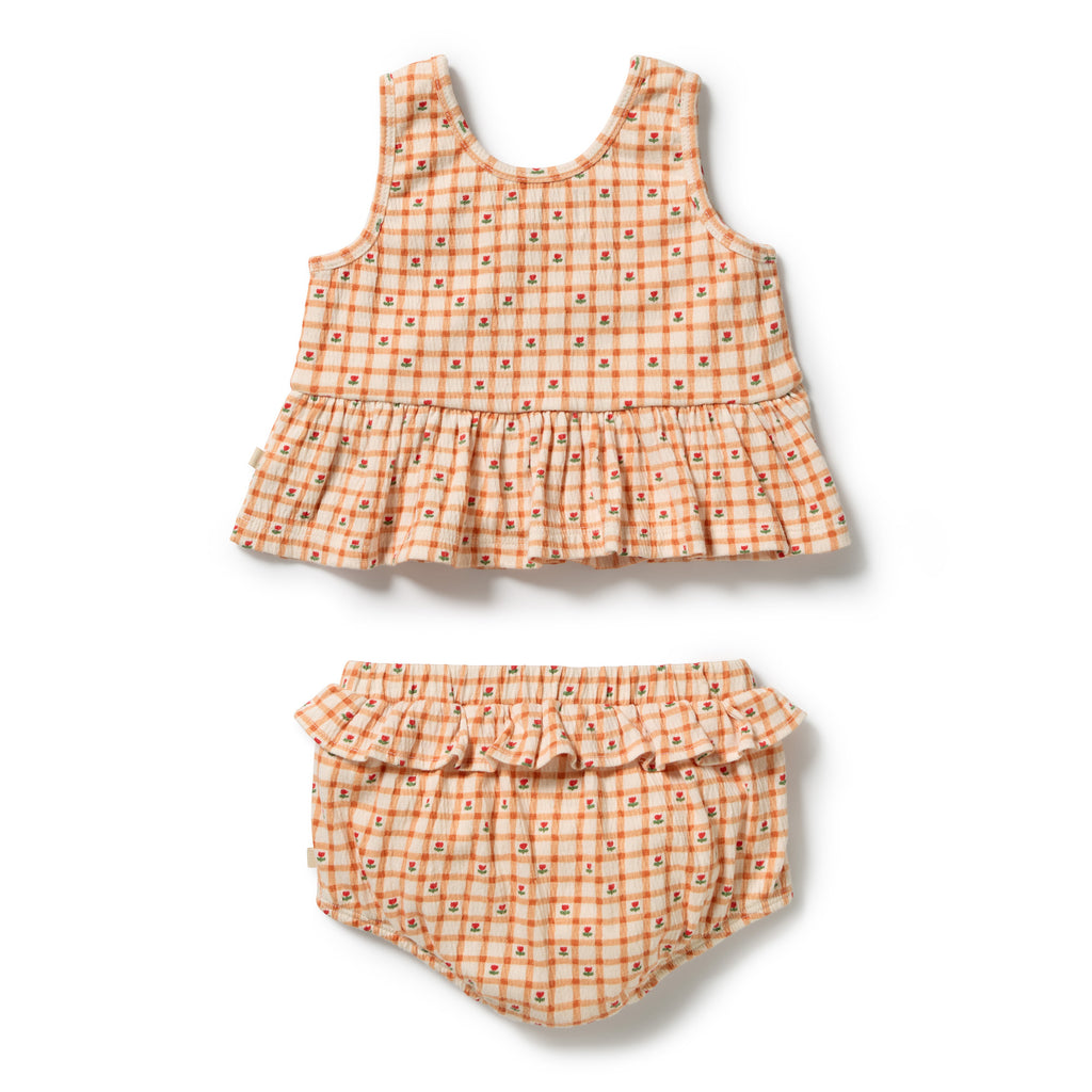 Checkerberry Organic Crinkle Ruffle Set