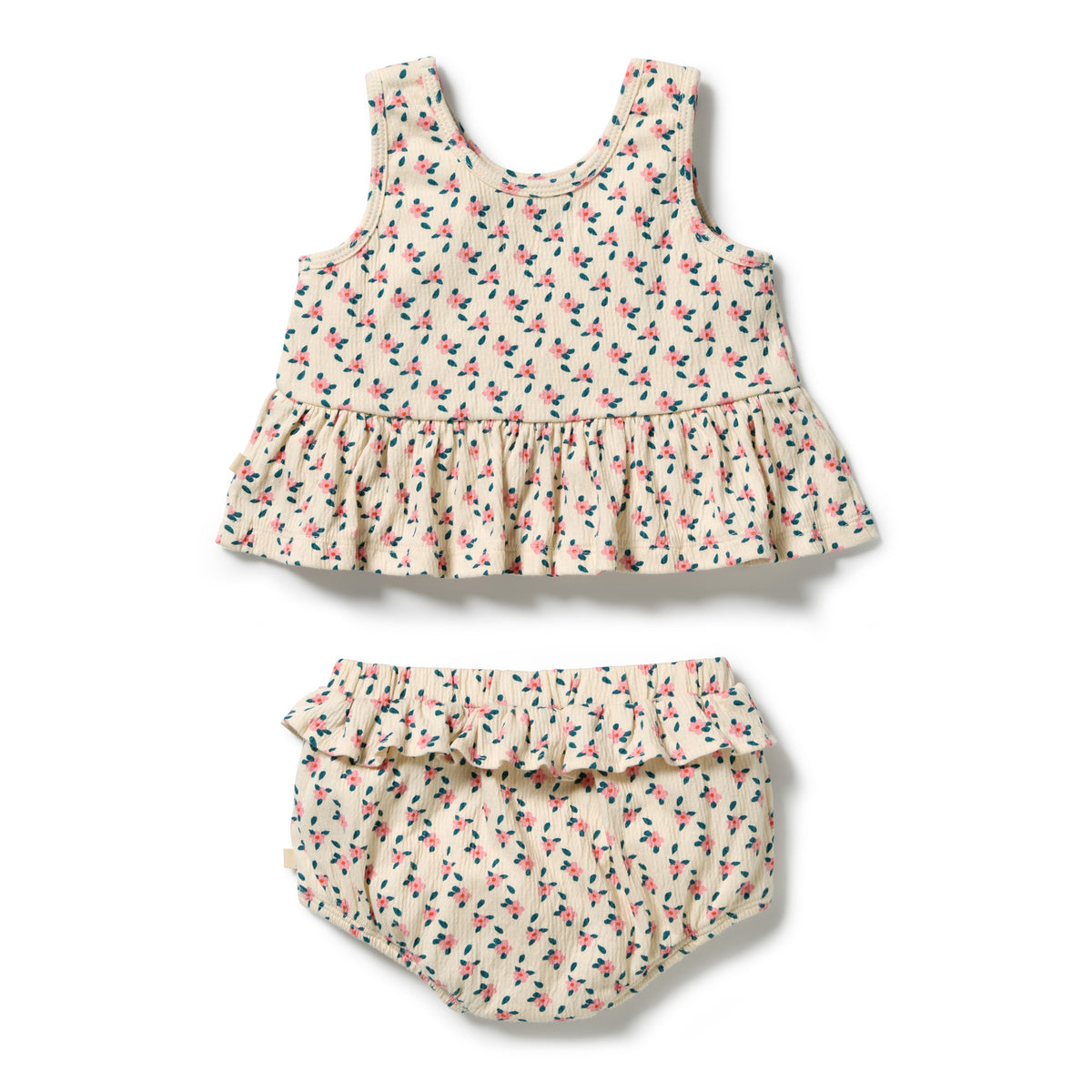 Little Blossom Organic Crinkle Ruffle Set