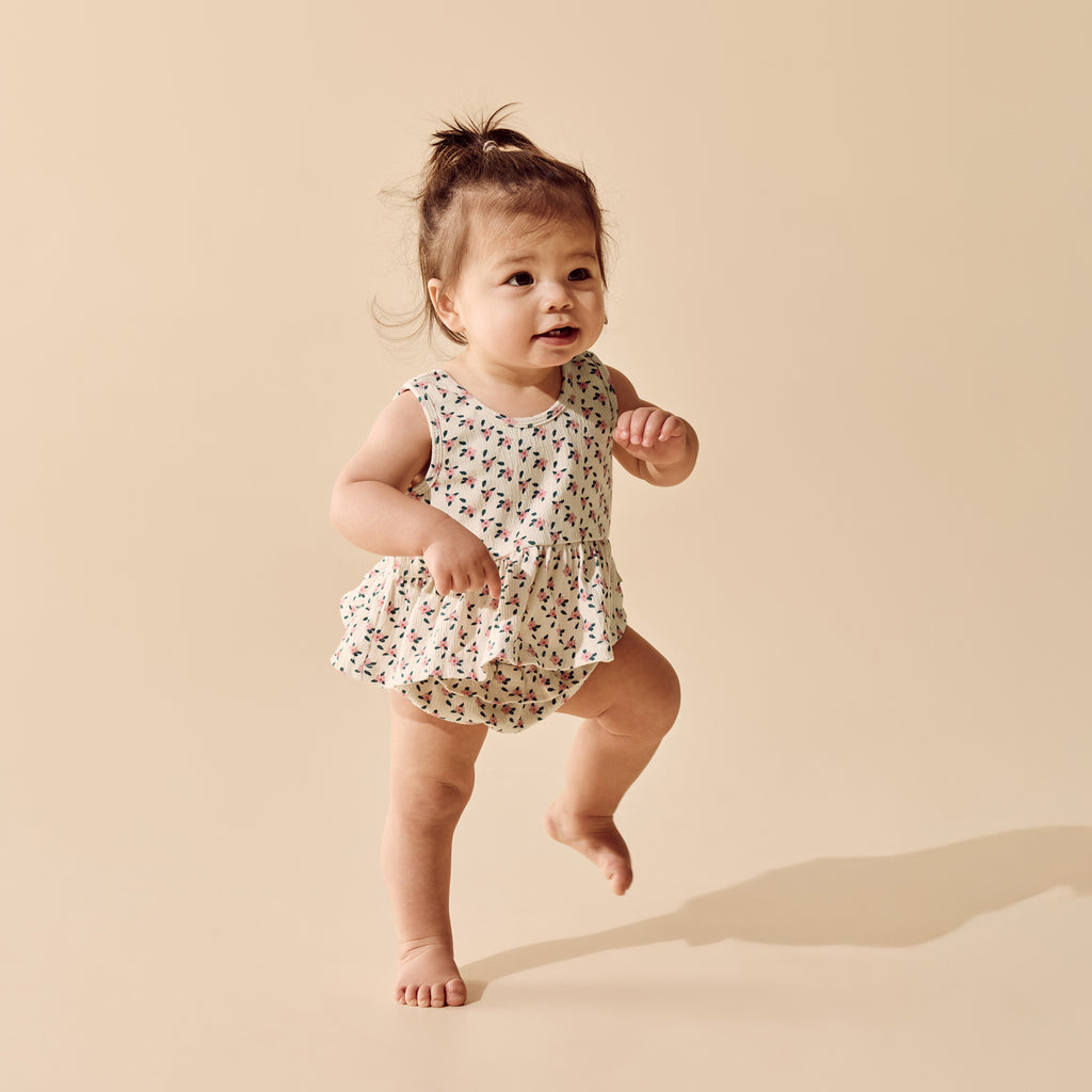 Little Blossom Organic Crinkle Ruffle Set