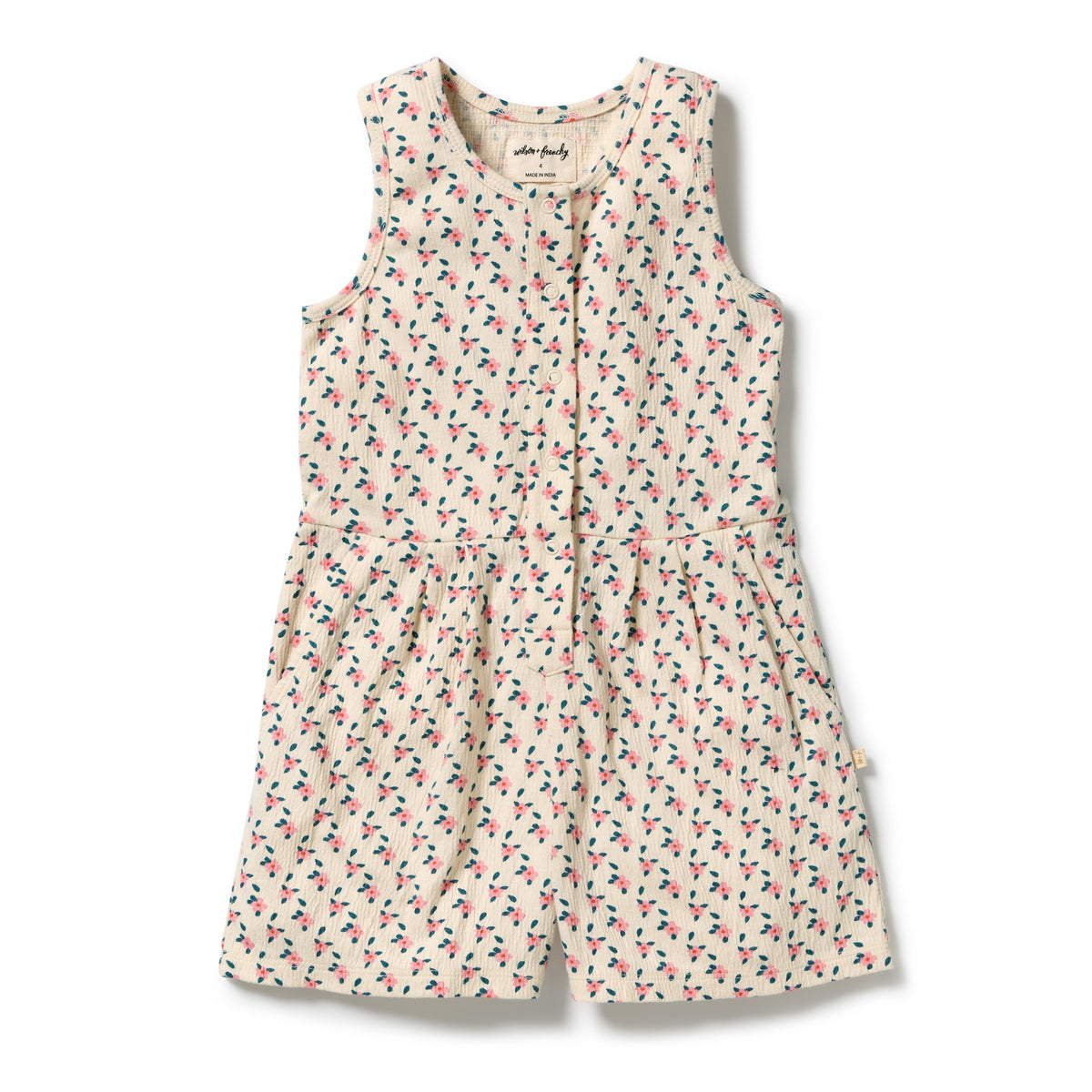 Little Blossom Organic Crinkle Playsuit