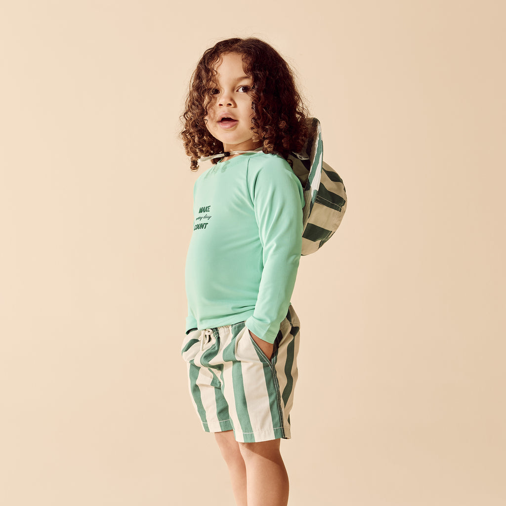 Lagoon Stripe Swim Board Short