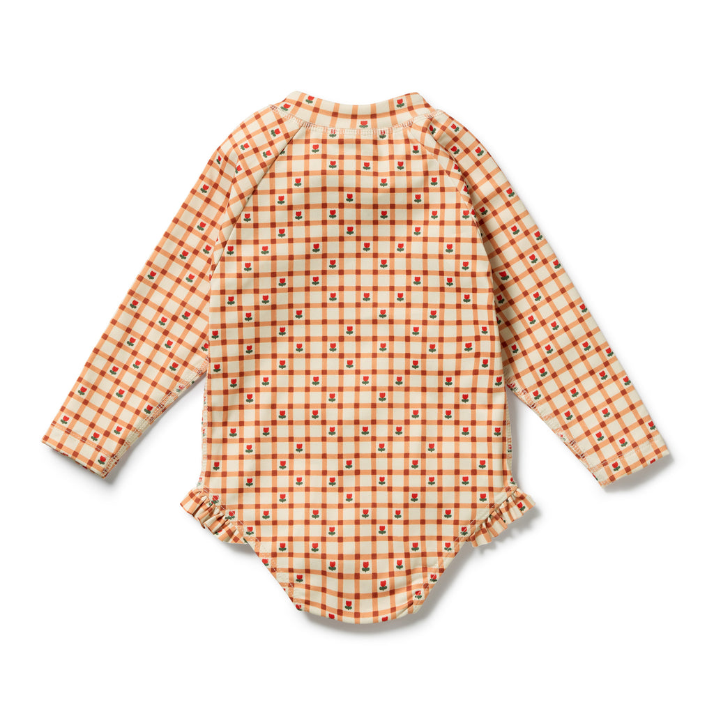 Checkerberry long sleeve Swimsuit