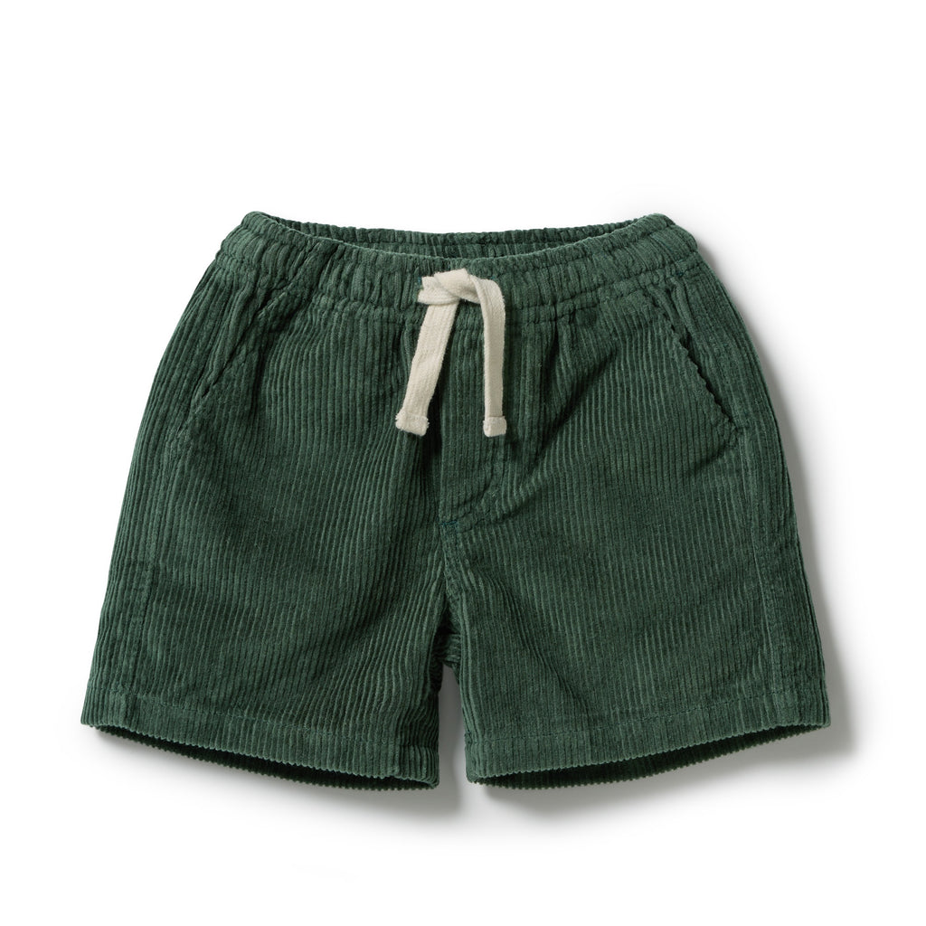 Moss Green Organic Cord Short