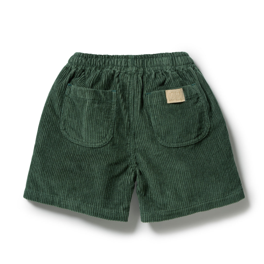 Moss Green Organic Cord Short