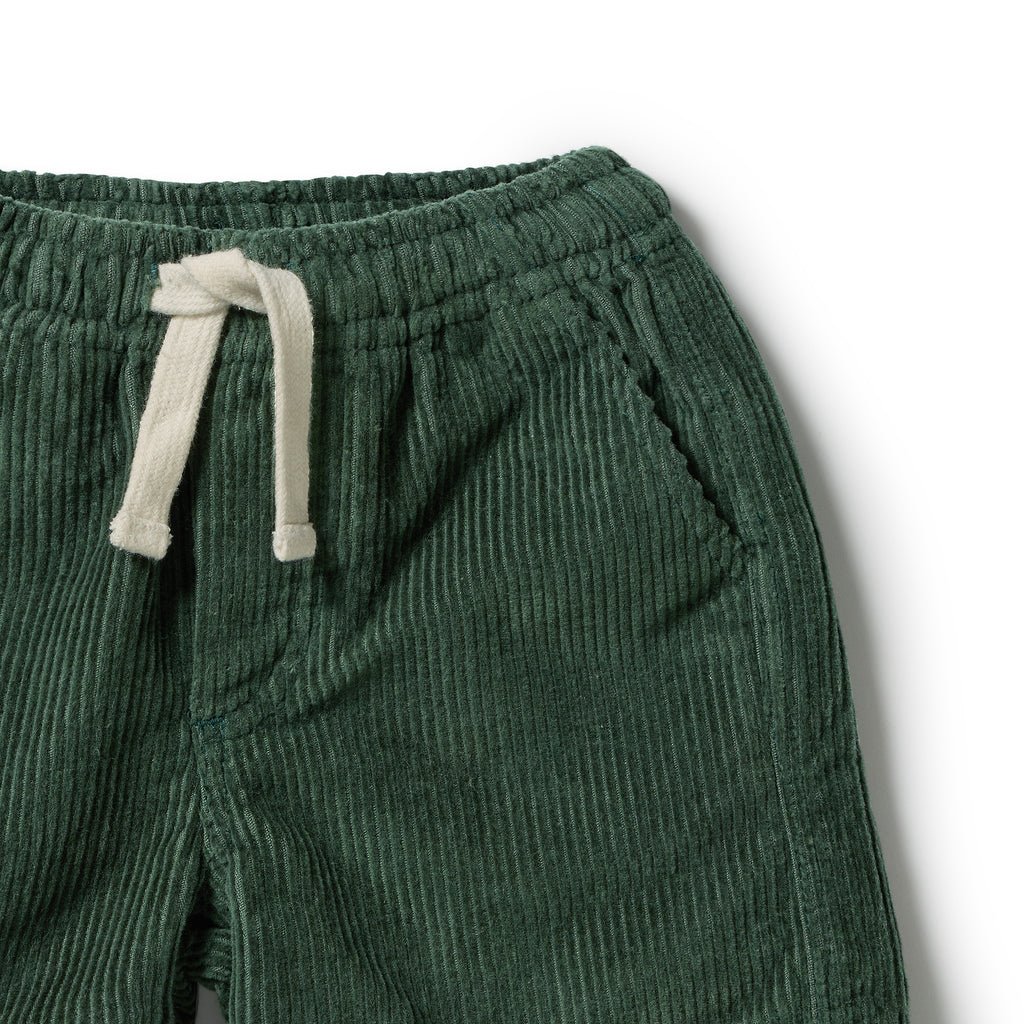 Moss Green Organic Cord Short