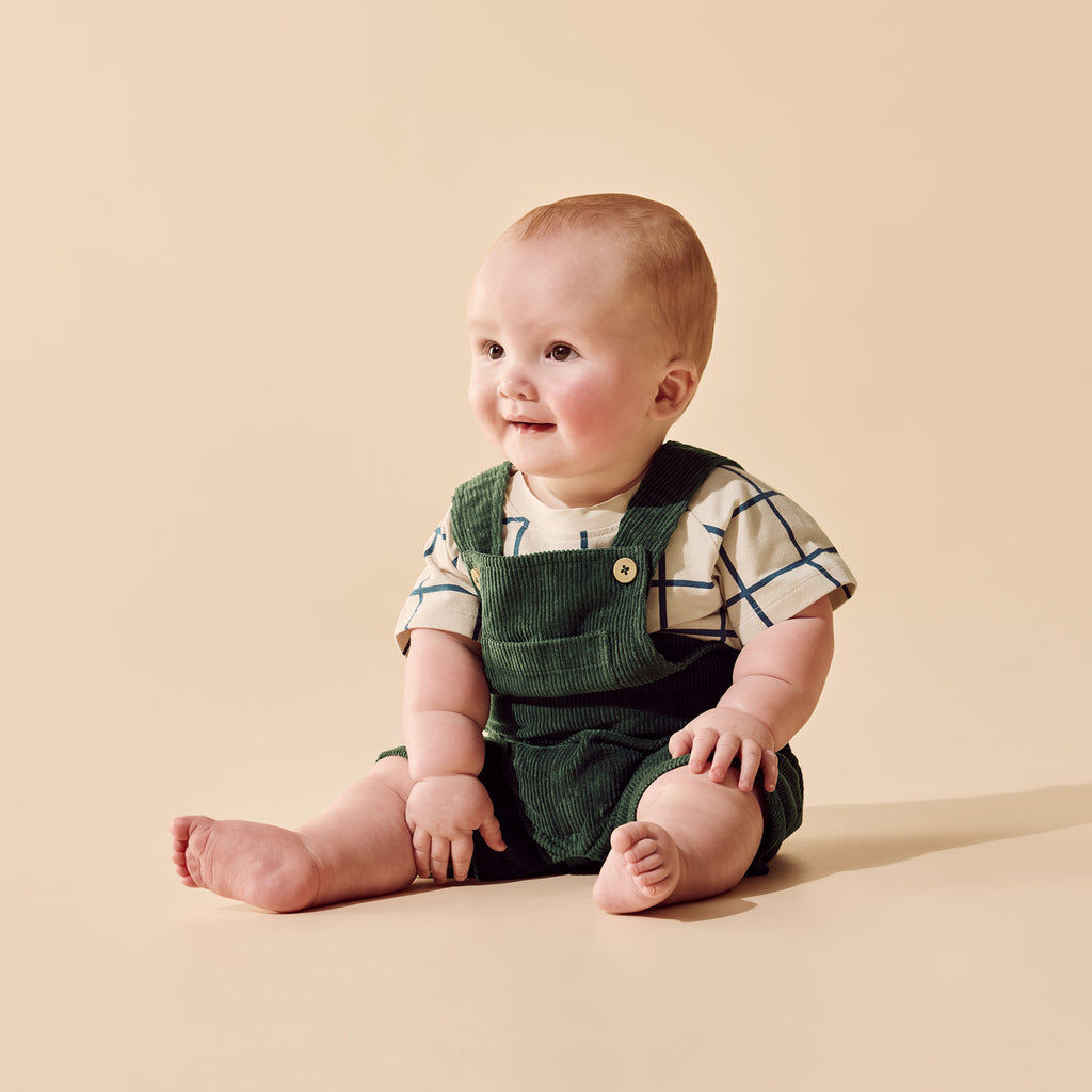Moss Green Organic Cord Overall