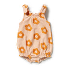 Daisy Glow Organic Terry Tie Playsuit