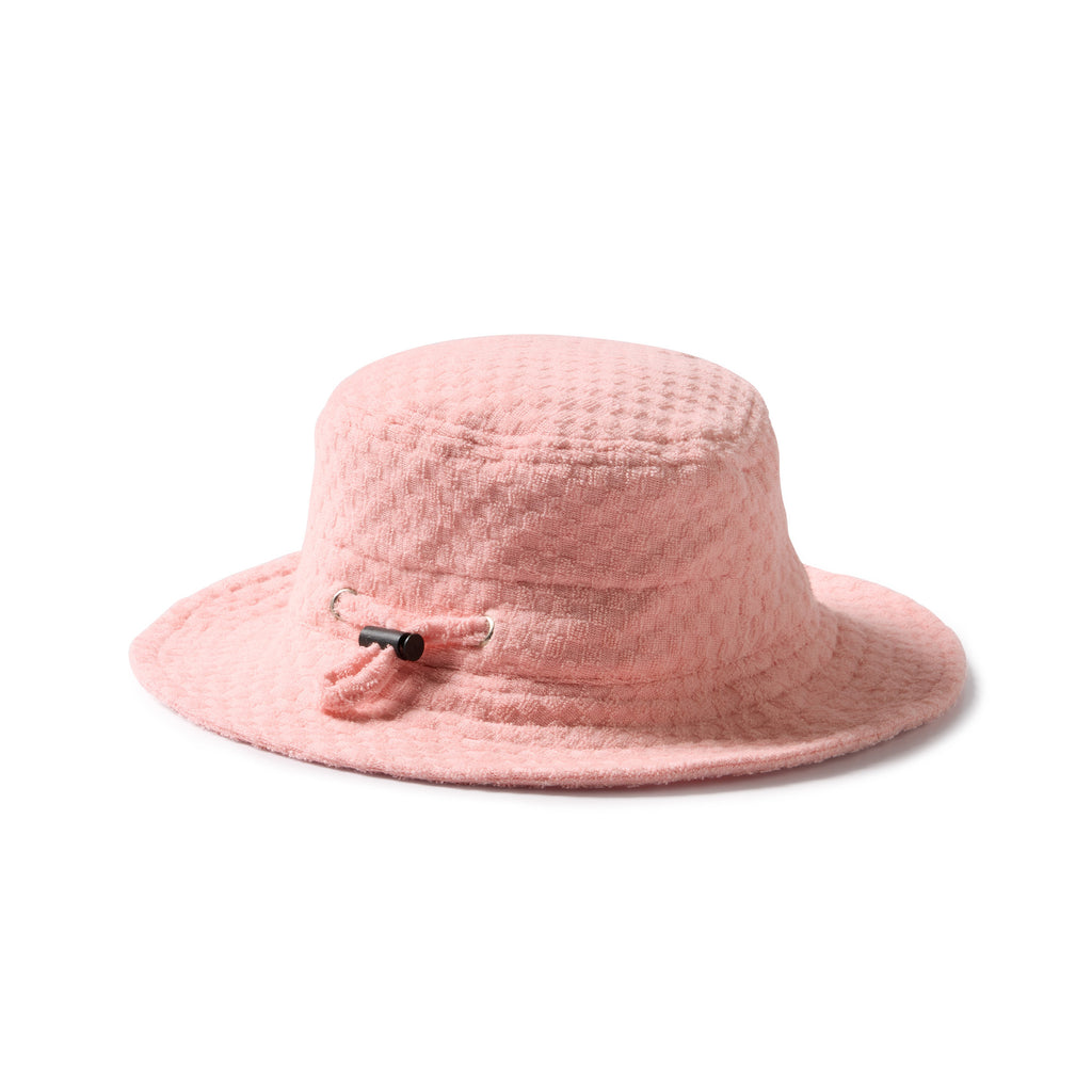 Petal Pink Check Organic Terry Sun Hat