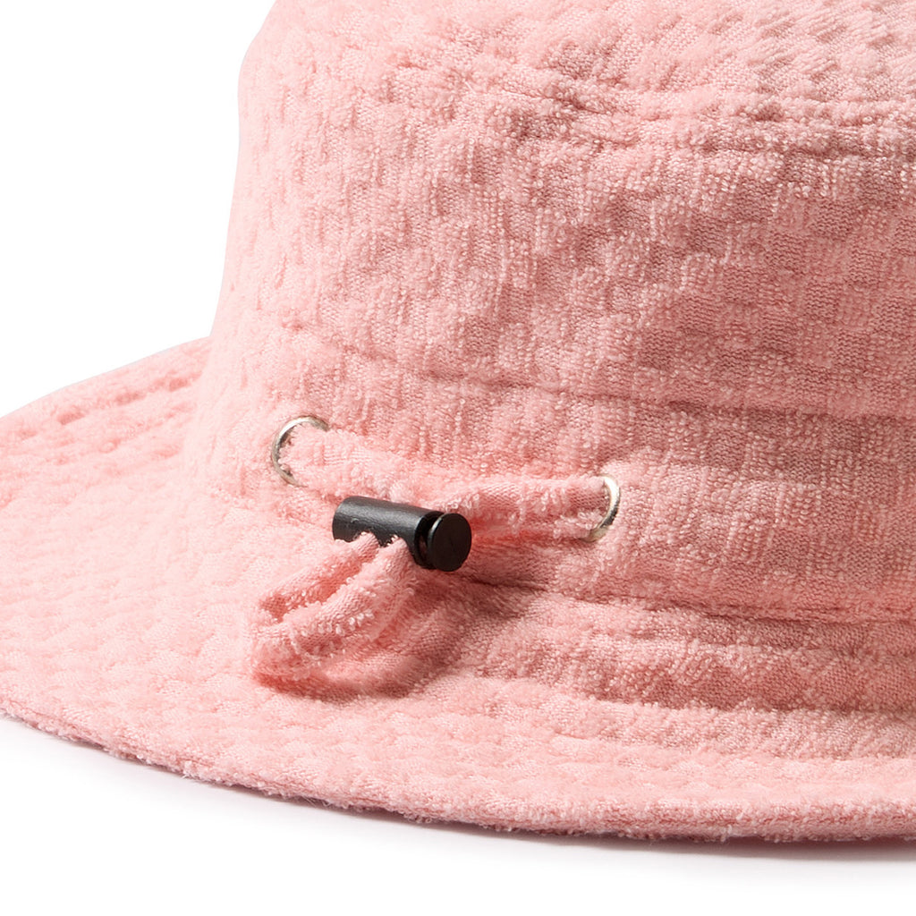 Petal Pink Check Organic Terry Sun Hat