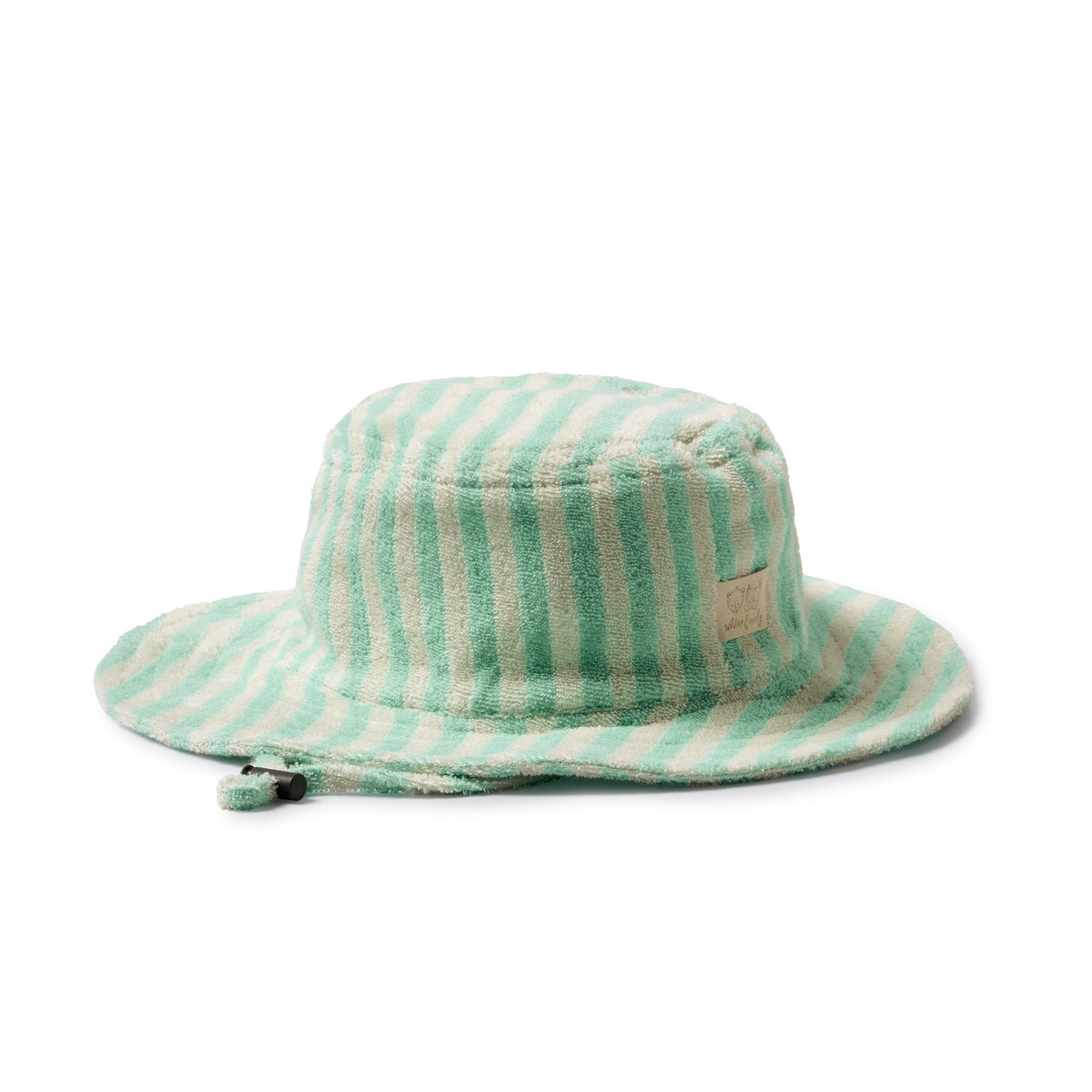 Seafoam Stripe Organic Terry Sun Hat