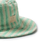 Seafoam Stripe Organic Terry Sun Hat