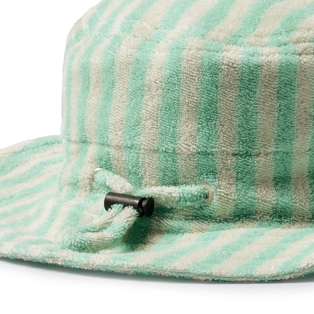 Seafoam Stripe Organic Terry Sun Hat