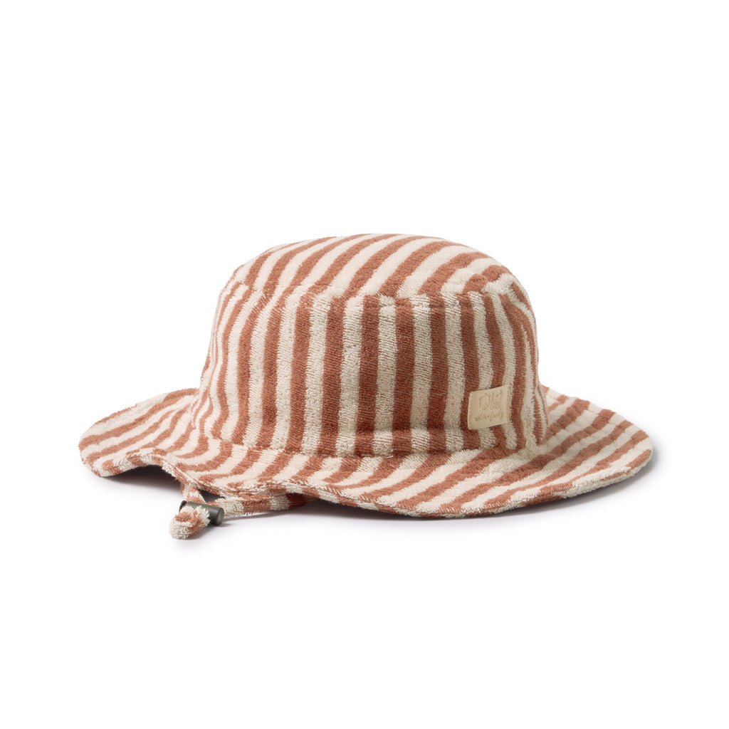 Cherry Cola Stripe Organic Terry Sun Hat