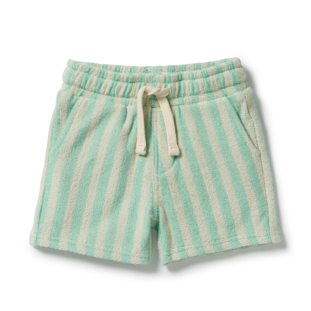 Seafoam Stripe Organic Terry Short