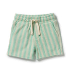 Seafoam Stripe Organic Terry Short