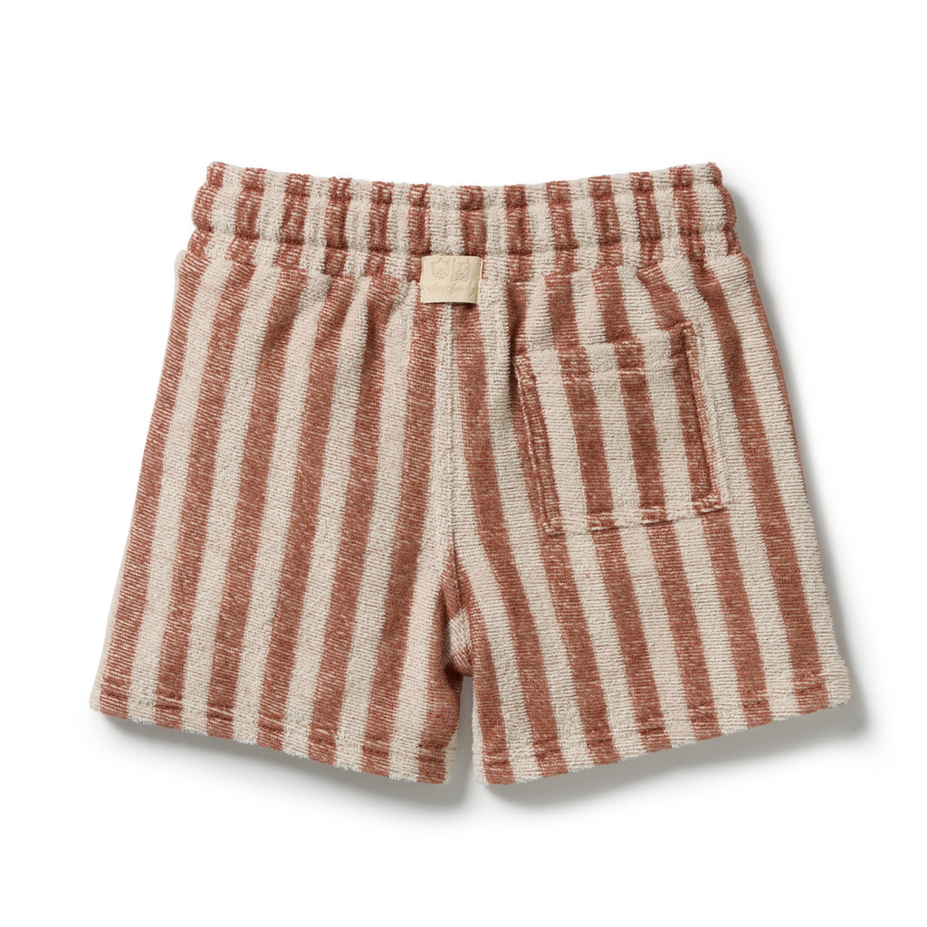 Cherry Cola Stripe Organic Terry Short
