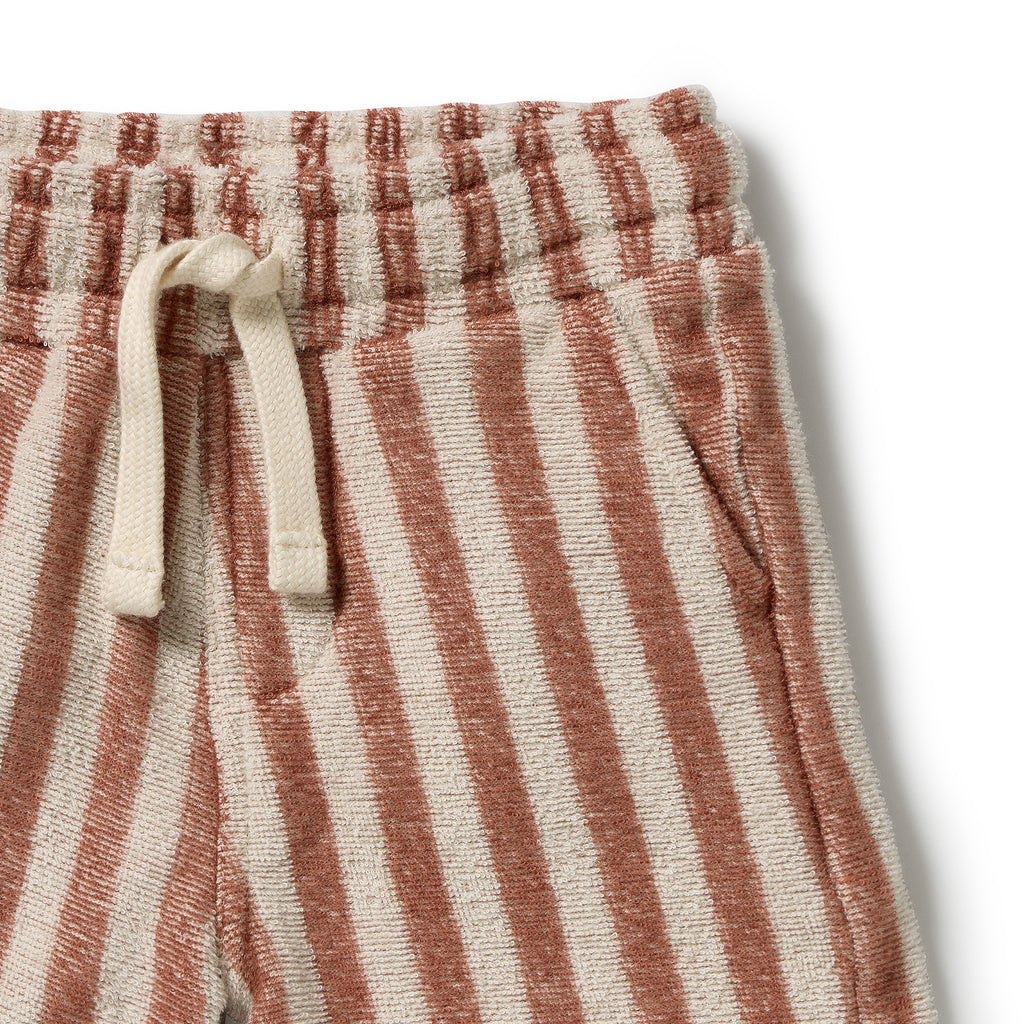 Cherry Cola Stripe Organic Terry Short