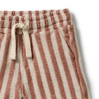 Cherry Cola Stripe Organic Terry Short