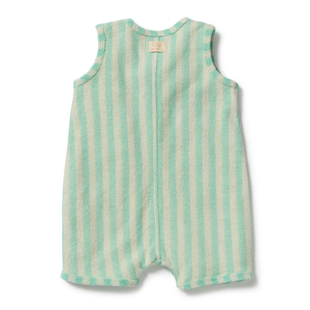 Seafoam Stripe Organic Terry Growsuit