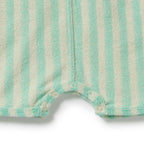 Seafoam Stripe Organic Terry Growsuit