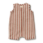 Cherry Cola Stripe Organic Terry Growsuit