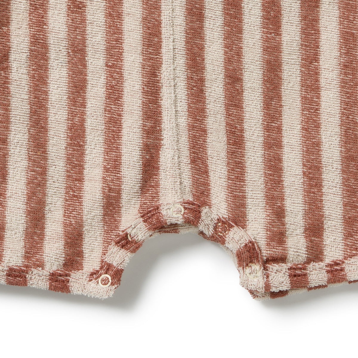 Cherry Cola Stripe Organic Terry Growsuit