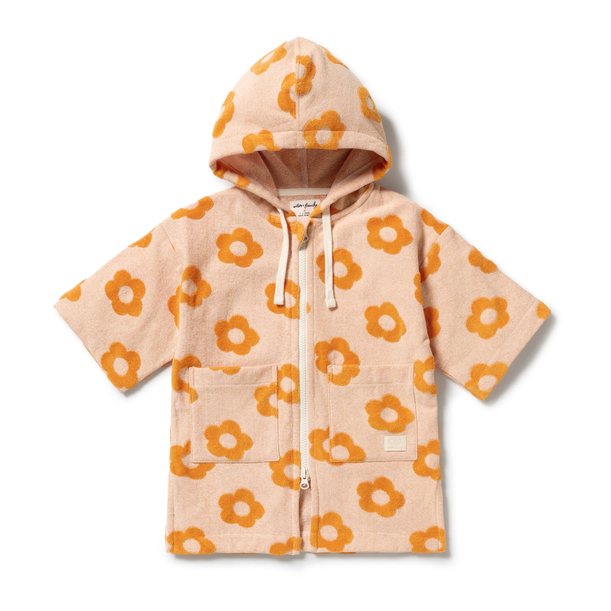 Daisy Glow Organic Terry Hooded Towel