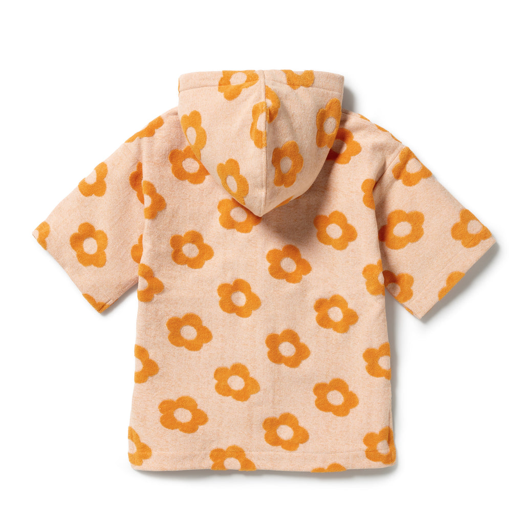 Daisy Glow Organic Terry Hooded Towel