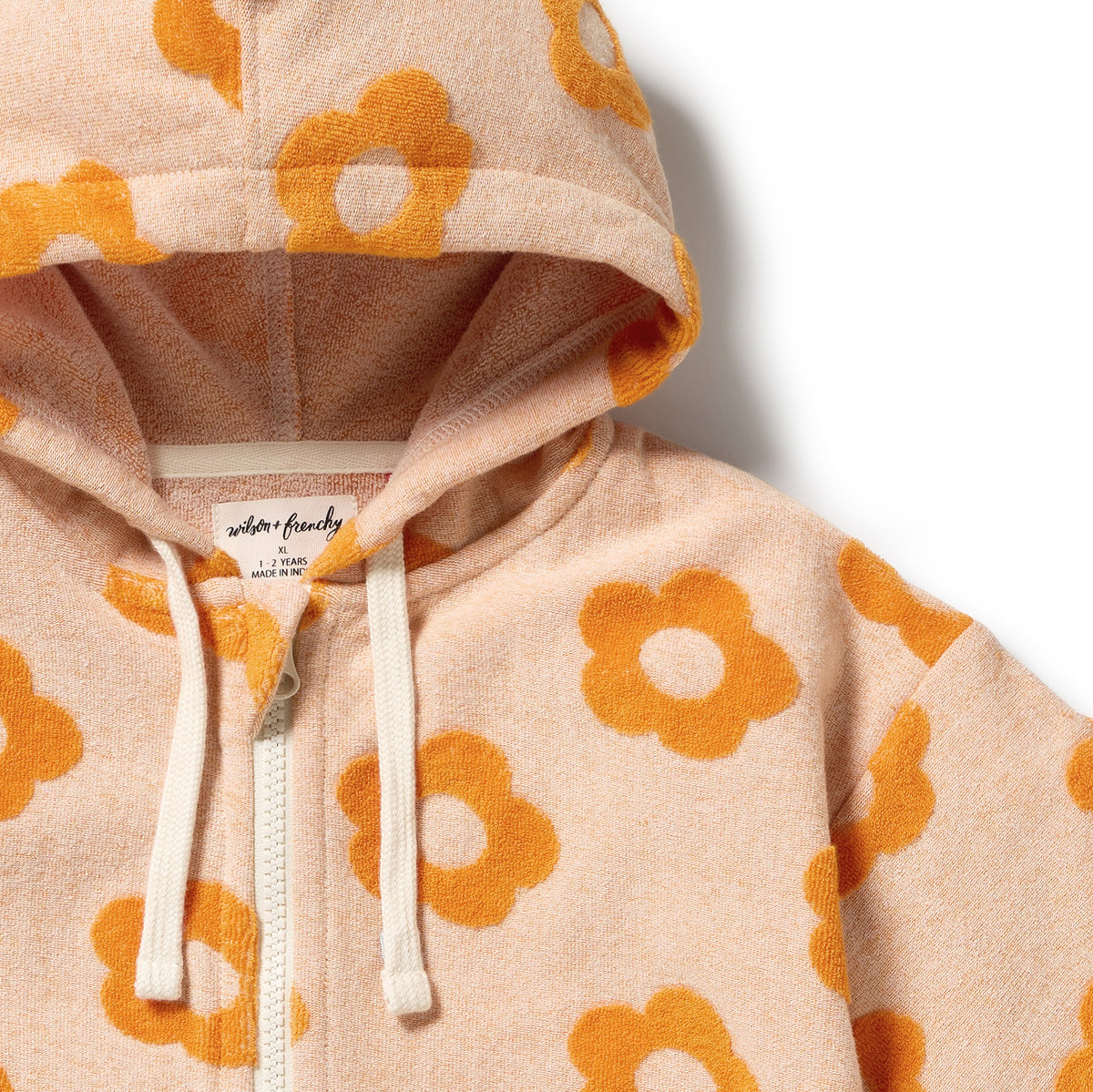 Daisy Glow Organic Terry Hooded Towel