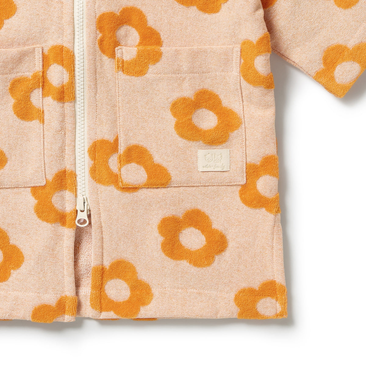 Daisy Glow Organic Terry Hooded Towel