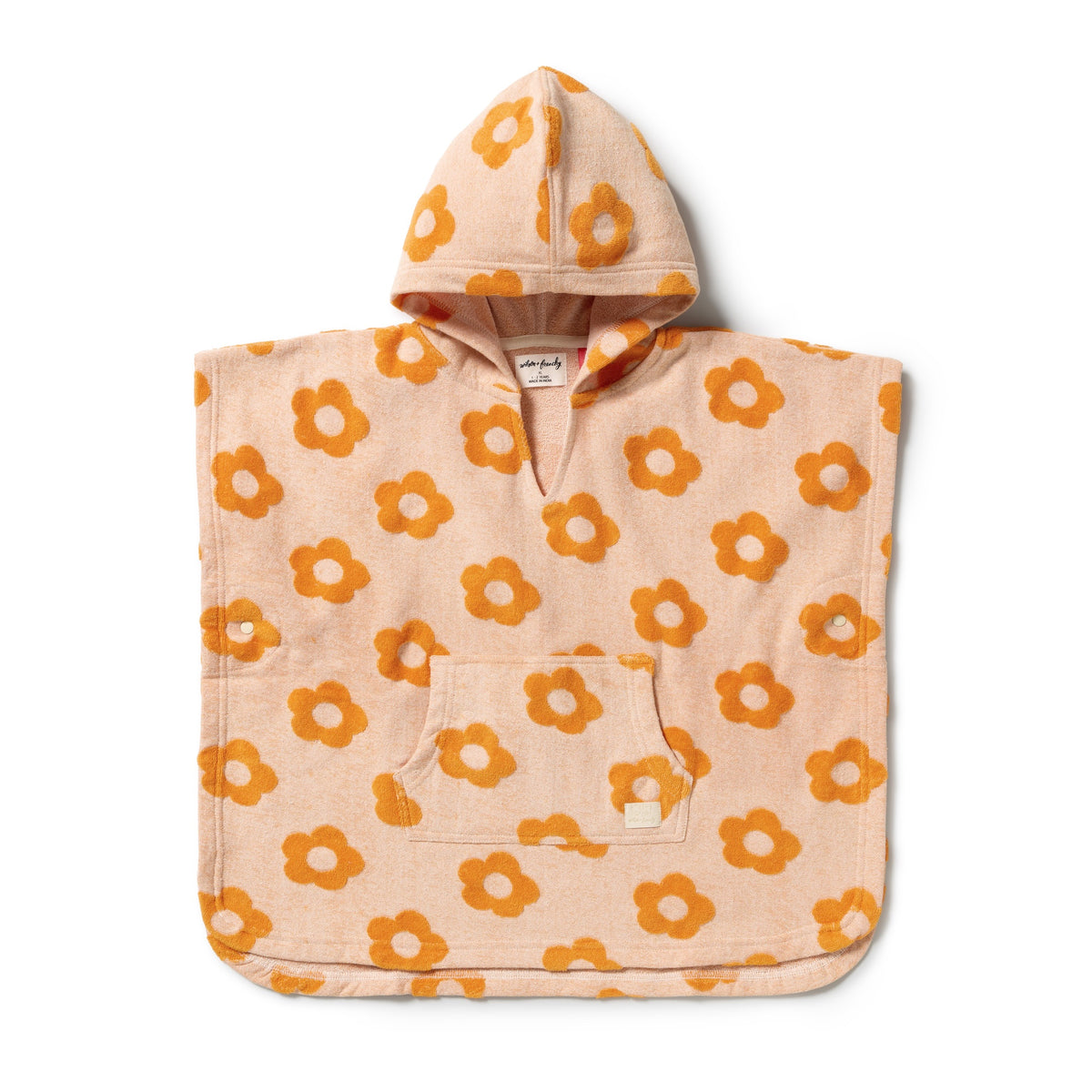 Daisy Glow Organic Terry Hooded Poncho
