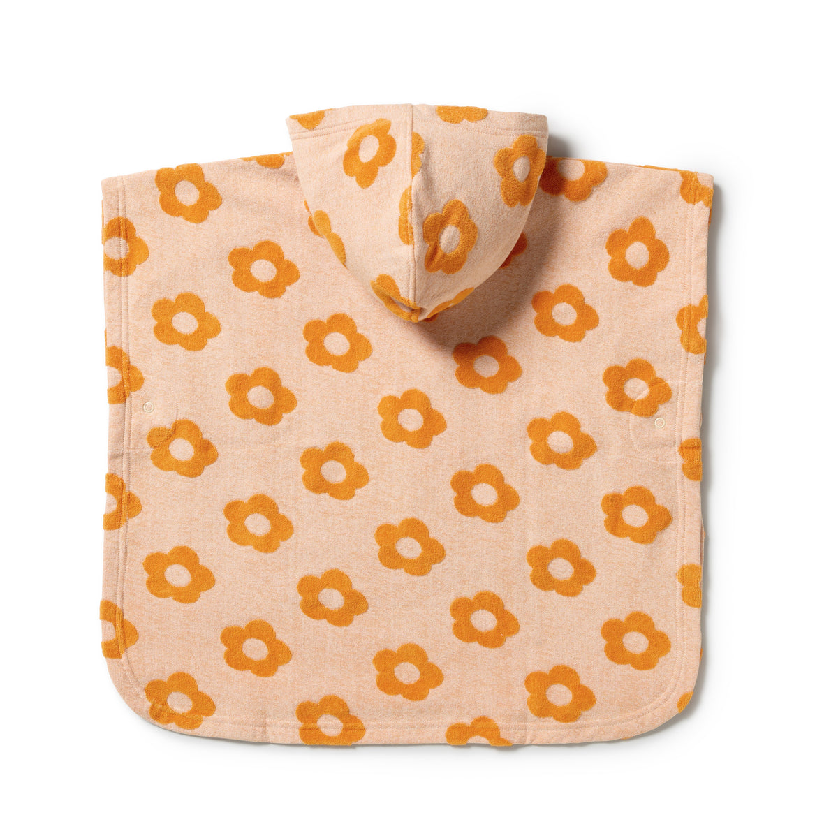 Daisy Glow Organic Terry Hooded Poncho