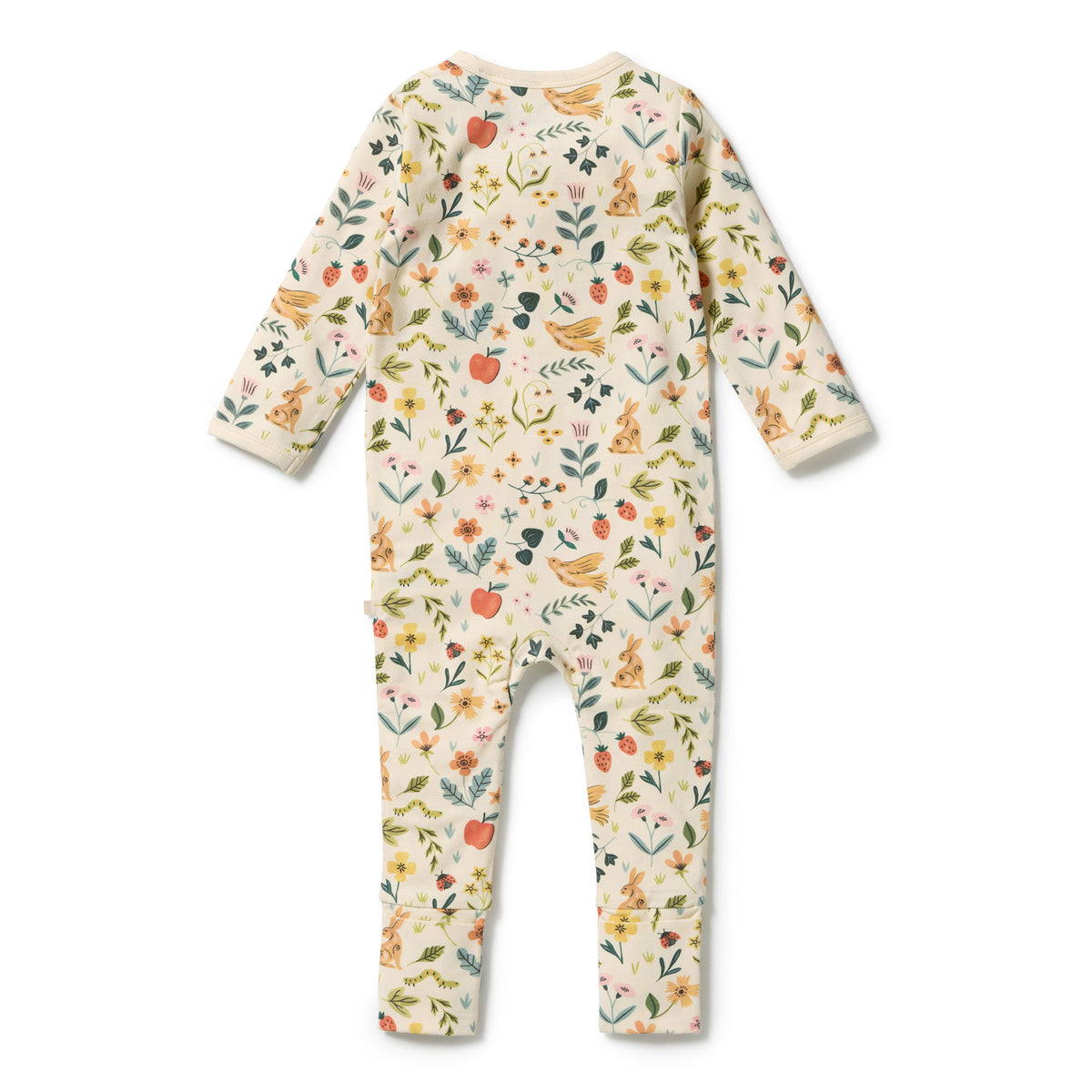 Summer Garden Organic Zipsuit with Feet