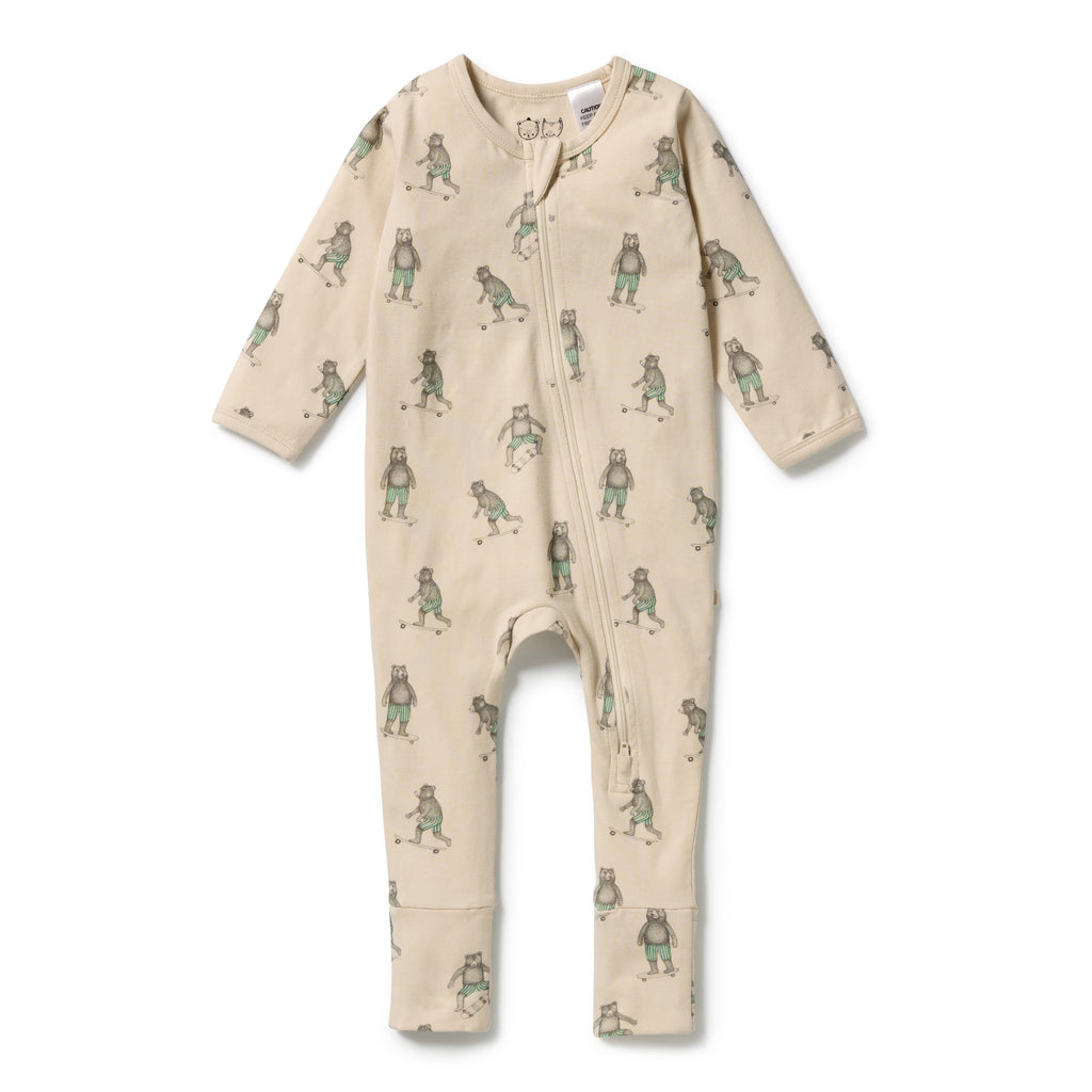 Skater Club Organic Zipsuit with Feet