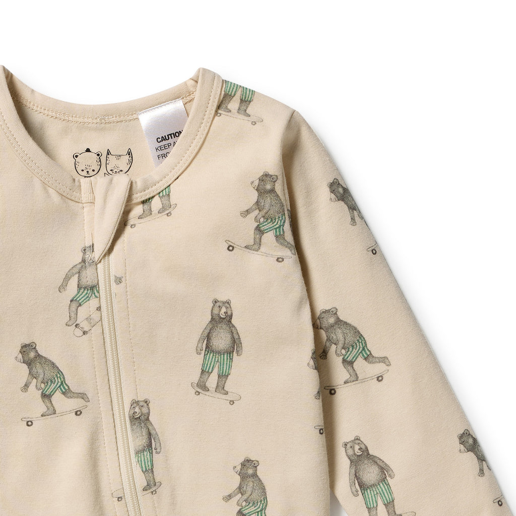 Skater Club Organic Zipsuit with Feet