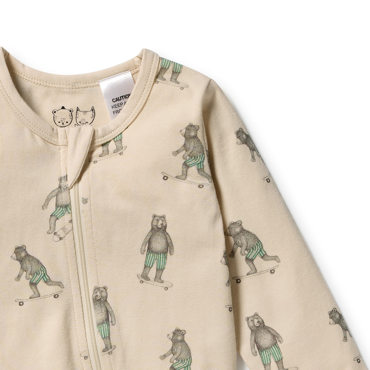 Skater Club Organic Zipsuit with Feet